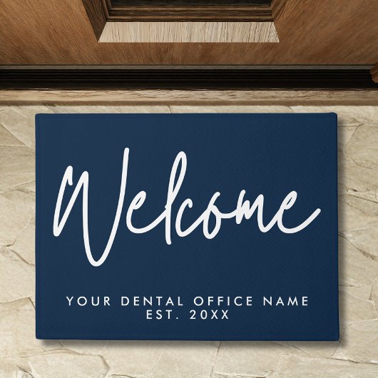 Paillasson Script de bienvenue minimal moderne Cabinet dentai