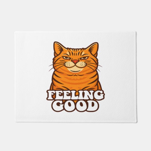 Paillasson Se sentir bien chat cool (Devant)