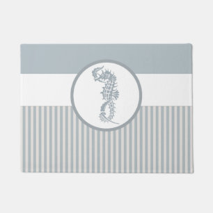 Paillasson Seahorse Bleu Classique Nautique Élégant