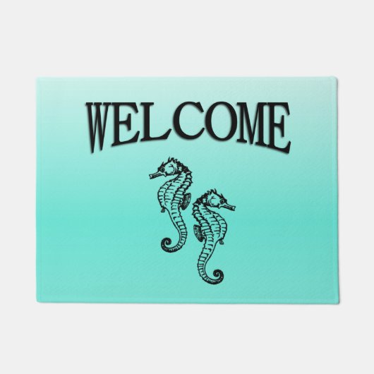 Paillasson Seahorses Aqua Welcome (Devant)