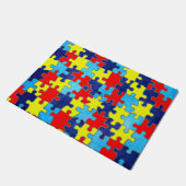 Paillasson Sensibilisation sur l'autisme-Puzzle par Shirley T (Incliné)