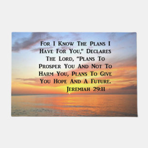 PAILLASSON SERENE SUNRISE JEREMIAH 29:11 BIBLE VERSE
