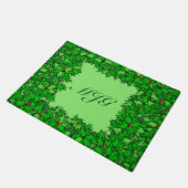 Paillasson Serre Holly avec Monogramme, Vert foncé (Incliné)