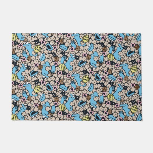 Paillasson Sésame Sésame | Cookie Monster Doodle Motif (Devant)