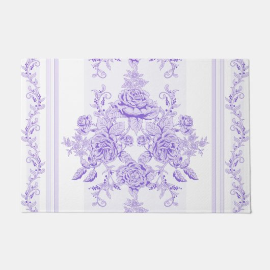 Paillasson Shabby chic,lavender,toile,pattern,floral,Victoria (Devant)
