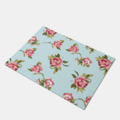 Paillasson Shabby Chic - rose, jaune ou bleu arrière - plan (Incliné)