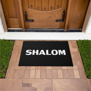 Paillasson Shalom, Paix, noir et blanc moderne