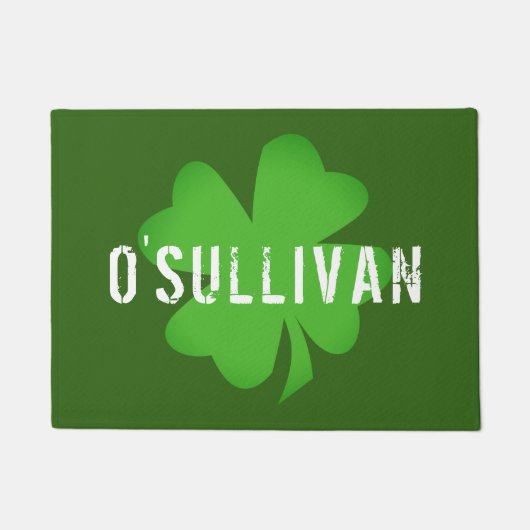 Paillasson Shamrock | Clocher à quatre feuilles| Vert personn (Devant)