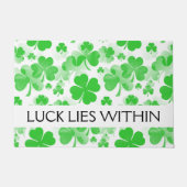 Paillasson Shamrocks / motif de tatouages de trèfle + vos idé (Devant)