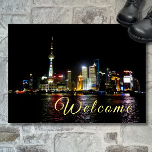 Paillasson Shanghai à la porte de nuit