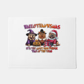 Paillasson Shar Pei Halloween Thanksgiving Noël classique (Devant)