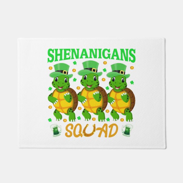 Paillasson Shenanigans Squad St Patrick's Day Cute Turtle (Devant)