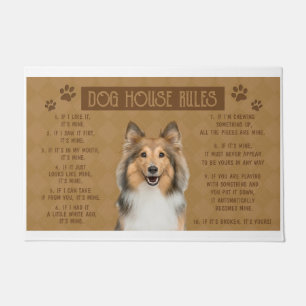 Paillasson Shetland Sheepdog Dog House Règles, S'Il Est Rompu
