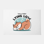 Paillasson Shiba Inu Art : Juste un Shiba Lying Low (Devant)