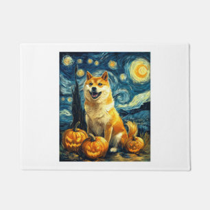 Paillasson Shiba Inu Chien Mignon Halloween Jack O Lantern Ci