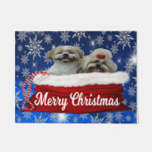 Paillasson Shih tzu Door Mat, Joyeux Noël (Devant)