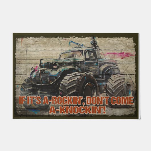 Paillasson Si c'est un Rocking ne venez pas un Knocking (Devant)