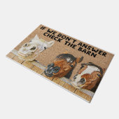 Paillasson Si nous ne répondons pas Vérifiez la grange, Cheva (Incliné)