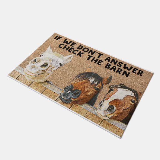 Paillasson Si nous ne répondons pas Vérifiez la grange, Cheva (Incliné)