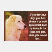 Paillasson Si vous n'aimez pas les chiens... (Devant)