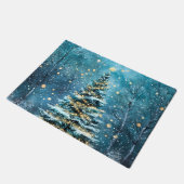 Paillasson Silent Night Glow Bright Christmas Forest Tree (Incliné)