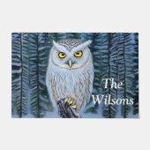 Paillasson Silent Watch - Northern Winter Woods Grey Owl (Devant)