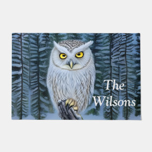 Paillasson Silent Watch - Northern Winter Woods Grey Owl