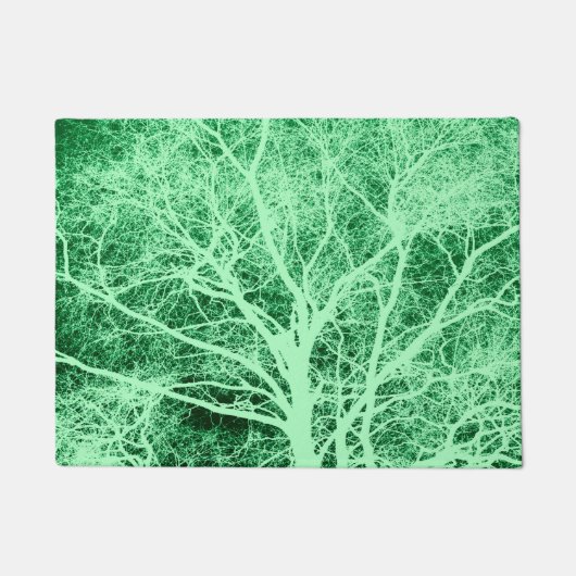 Paillasson Silhouette d'arbre vert (Devant)