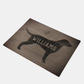 Paillasson Silhouette de chien Retriever à revêtement curé Pe (Incliné)