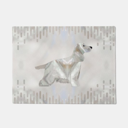 Paillasson Silhouette de perle de Cocker Spaniel (Devant)