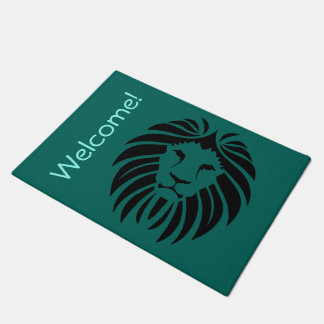 Paillasson Silhouette noire de lion personnalisable
