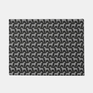 Paillasson Silhouettes de chien de boxe gris Motif