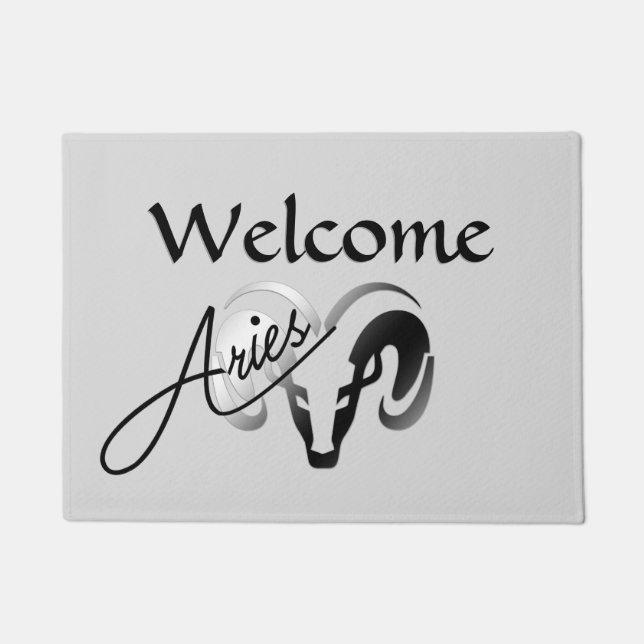 Paillasson Silver Aries le bélier Zodiac (Devant)