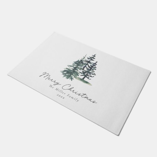 Paillasson Simple arbre de Noël élégant | Pin (Incliné)