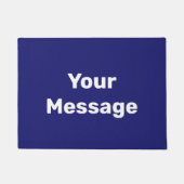 Paillasson Simple bleu foncé blanc Votre message Modèle texte (Devant)