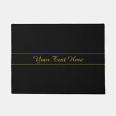 Paillasson Simple Customizable Gold & Black Text Design  (Devant)