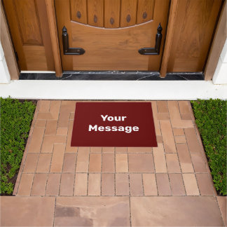 Paillasson Simple foncé rouge & blanc Votre message Modèle te