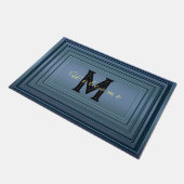 Paillasson Simple gradient moderne Bienvenue Script Monogramm (Incliné)
