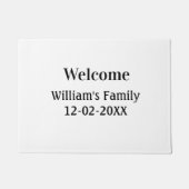 Paillasson simple logo monogramme minimal personnalisé (Devant)