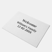 Paillasson simple logo monogramme minimal personnalisé (Incliné)