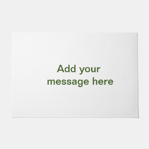 Paillasson Simple minimal vert ajoutez votre texte nom photo