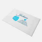 Paillasson Simple minimum ajouter votre nom texte place ville (Incliné)