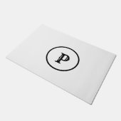 PAILLASSON SIMPLE MODERNE MODERNE MONOGRAM STYLE ÉLÉGANT FOUR (Incliné)