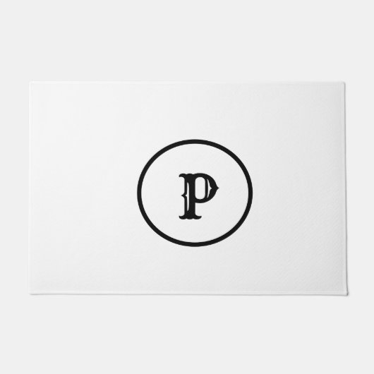 PAILLASSON SIMPLE MODERNE MODERNE MONOGRAM STYLE ÉLÉGANT FOUR (Devant)
