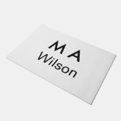 Paillasson Simple monogram add your name letter man minimal (Incliné)