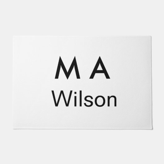 Paillasson Simple monogram add your name letter man minimal (Devant)