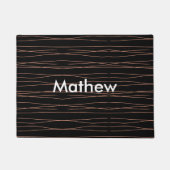 Paillasson Simple monogramme ajouter votre nom lettre man min (Devant)