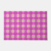 Paillasson Simple Noël Plaid Pink Purple À damiers (Devant)