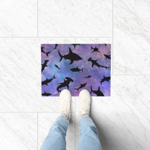 Paillasson Simple requin mâchoires baleine motif de galaxie o