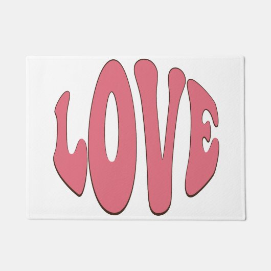 Paillasson Simple, urbain, moderne, design cool Amour (Devant)